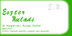eszter muladi business card
